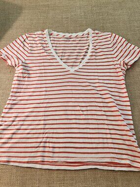 Madewell Orange/White T-shirt
